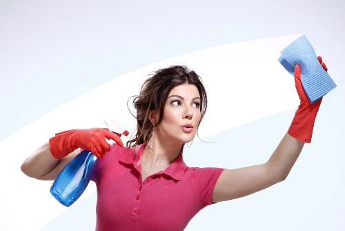 Local cleaning team working in Shoreditch property common area